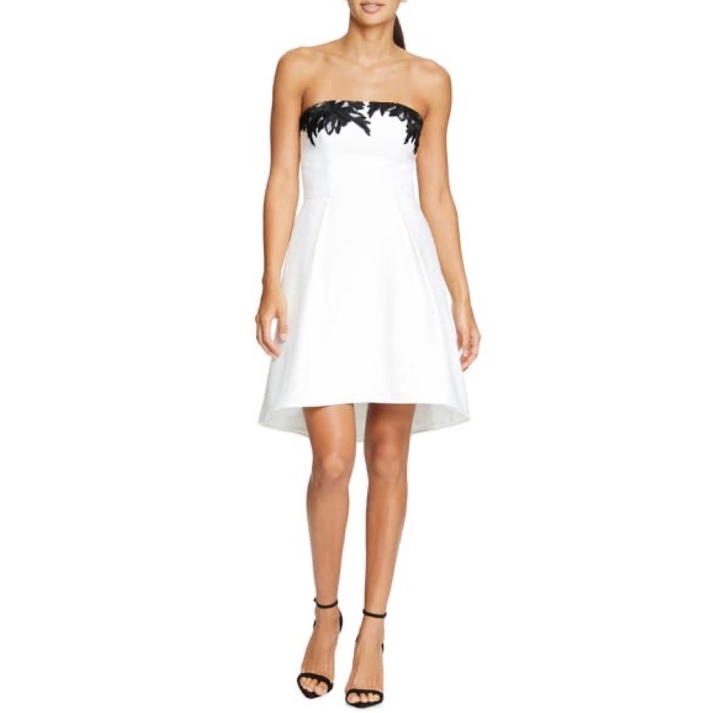 Halston Heritage Strapless Fit & Flare Dress 8